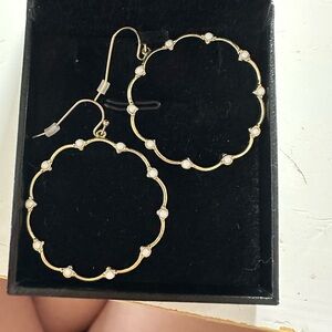 Altard state gold hoop dangle earrings